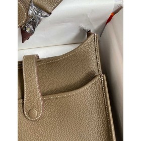 Hermes Evelyne III PM 29 Handmade Bag in Taupe Clemence Leather