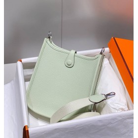 Hermes Evelyne III TPM Bag In Vert Fizz Clemence Leather