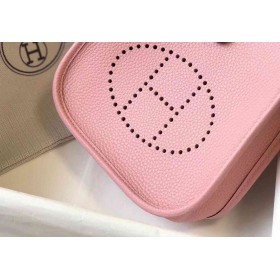 Hermes Evelyne III TPM Bag In Pink Clemence Leather