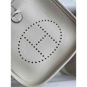 Hermes Evelyne Mini Handmade Bag in Craie Clemence Leather