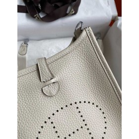 Hermes Evelyne Mini Handmade Bag in Craie Clemence Leather