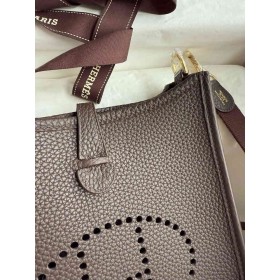 Hermes Evelyne Mini Handmade Bag in Ebene Clemence Leather