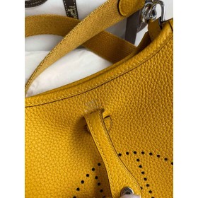 Hermes Evelyne Mini Handmade Bag in Jaune Clemence Leather