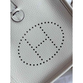 Hermes Evelyne Mini Handmade Bag in Nata Clemence Leather