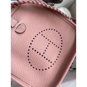 Hermes Evelyne Mini Handmade Bag in Pink Clemence Leather