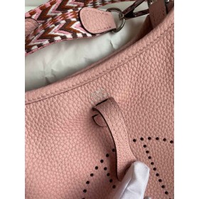 Hermes Evelyne Mini Handmade Bag in Pink Clemence Leather