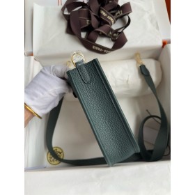 Hermes Evelyne Mini Handmade Bag in Vert Cypres Clemence Leather