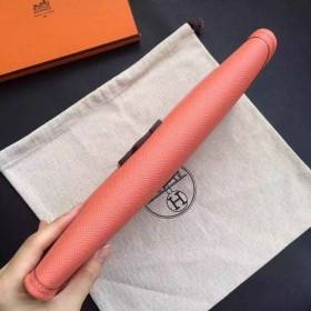 Hermes Jige Elan 29 Clutch Bag In Flamingo Epsom Calfskin