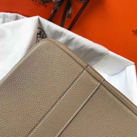 Hermes Garden Party 30 Bag In Grey Taurillon Leather