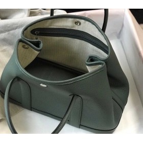 Hermes Garden Party 30 Bag In Vert Amande Taurillon Leather