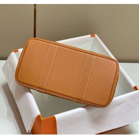 Hermes Garden Party 36cm Bag in Toile and Gold Leather