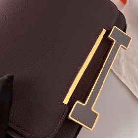 Hermes Geta Handmade Bag In Rouge Sellier Chevre Mysore Leather