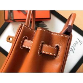 Hermes Birkin 25 Handmade Bag In Gold Swift Leather