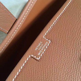 Hermes Jige Elan 29 Clutch Bag In Gold Epsom Calfskin