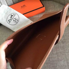Hermes Jige Elan 29 Clutch Bag In Gold Epsom Calfskin