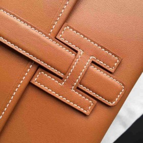 Hermes Jige Elan 29 Clutch In Gold Swift Calfskin