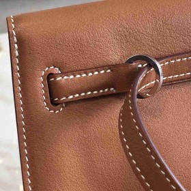 Hermes Kelly Danse Handmade Bag In Gold Swift Leather