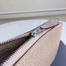 Hermes Grey Clemence Azap Zipped Wallet