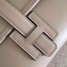 Hermes Jige Elan 29 Clutch In Grey Swift Calfskin