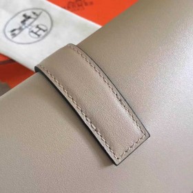 Hermes Jige Elan 29 Clutch In Grey Swift Calfskin