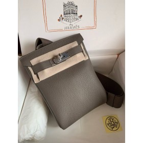 Hermes Hac a Dos PM Backpack in Etain Clemence Leather