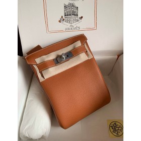Hermes Hac a Dos PM Backpack in Gold Clemence Leather
