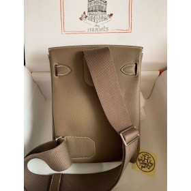 Hermes Hac a Dos PM Backpack in Taupe Clemence Leather