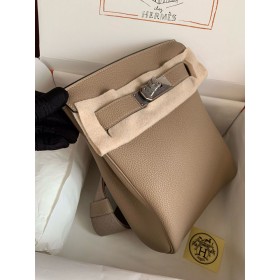 Hermes Hac a Dos PM Backpack in Tourterelle Clemence Leather