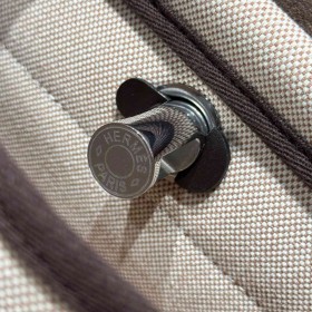 Hermes Herbag Zip 20 Bag in Canvas and Ebene Hunter Calfskin