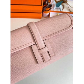 Hermes Jige Elan 29 Clutch Bag In Pink Epsom Leather