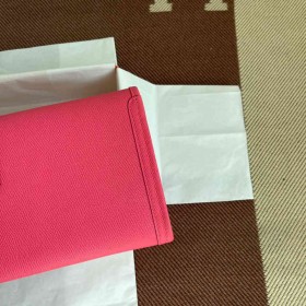 Hermes Jige Elan 29 Clutch Bag In Rose Lipstick Epsom Leather