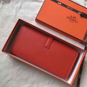 Hermes Jige Elan 29 Clutch In Red Epsom Leather