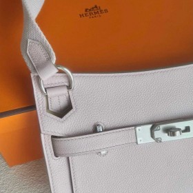 Hermes Jypsiere Mini Verso Handmade Bag in Mauve Pale Evercolor Calfskin