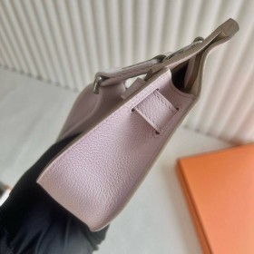 Hermes Jypsiere Mini Verso Handmade Bag in Mauve Pale Evercolor Calfskin