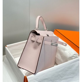 Hermes Kelly 25cm Sellier Bag In Mauve Pale Epsom Leather