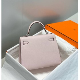 Hermes Kelly 25cm Sellier Bag In Mauve Pale Epsom Leather