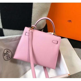 Hermes Kelly 25cm Sellier Bag In Mauve Sylvestre Epsom Leather