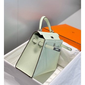 Hermes Kelly 25cm Sellier Bag In Vert Fizz Epsom Leather