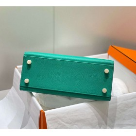 Hermes Kelly 25cm Sellier Bag In Vert Jade Epsom Leather