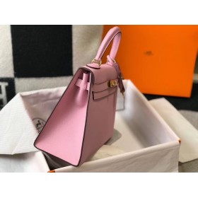 Hermes Kelly 28cm Bag In Mauve Sylvestre Epsom Leather GHW