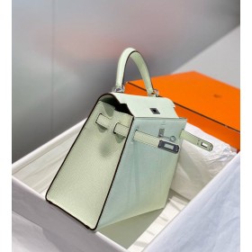 Hermes Kelly 28cm Bag In Vert Fizz Epsom Leather PHW