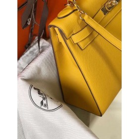 Hermes Kelly 28cm Bag In Yellow Epsom Leather GHW
