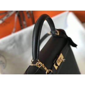 Hermes Kelly 32cm Bag In Black Epsom Leather GHW