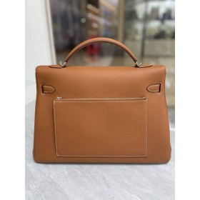 Hermes Kelly 42 Maxi Handmade Bag in Gold Clemence Leather
