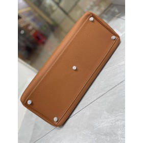 Hermes Kelly 42 Maxi Handmade Bag in Gold Clemence Leather