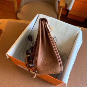 Hermes Kelly Ado Backpack in Gold Clemence Leather
