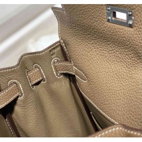 Hermes Kelly Ado Backpack in Taupe Clemence Leather