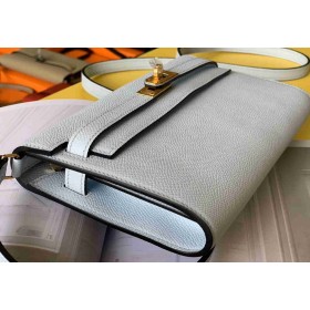 Hermes Kelly Classique To Go Wallet In Blue Zephyr Epsom Calfskin
