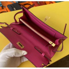 Hermes Kelly Classique To Go Wallet In Magnolia Epsom Calfskin