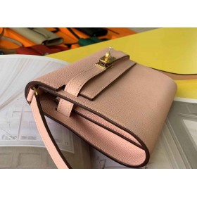 Hermes Kelly Classique To Go Wallet In Pink Epsom Calfskin